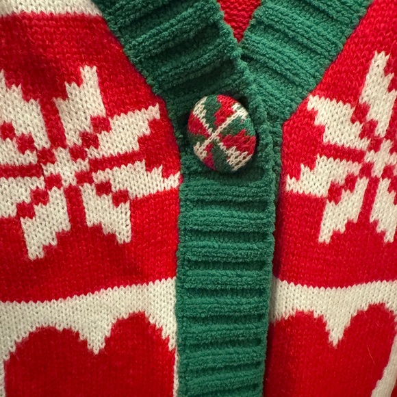 Holiday Time Ugly Christmas Sweater, Cardigan, Holiday, Size M (Oversized!!!) - Picture 4 of 4